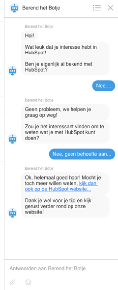 Conversational Marketing Chatverlauf